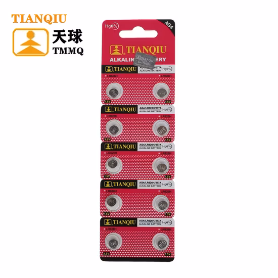 Fabbrica di zinco di carbonio di batterie a bottone alcaline AG4 da 1,5 V Tianqiu Lr626