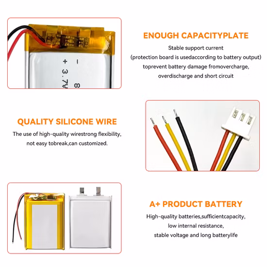 Fabbrica 13300 3.7V 400mAh 10c Alta velocità di scarica Piccola batteria ai polimeri di litio ricaricabile